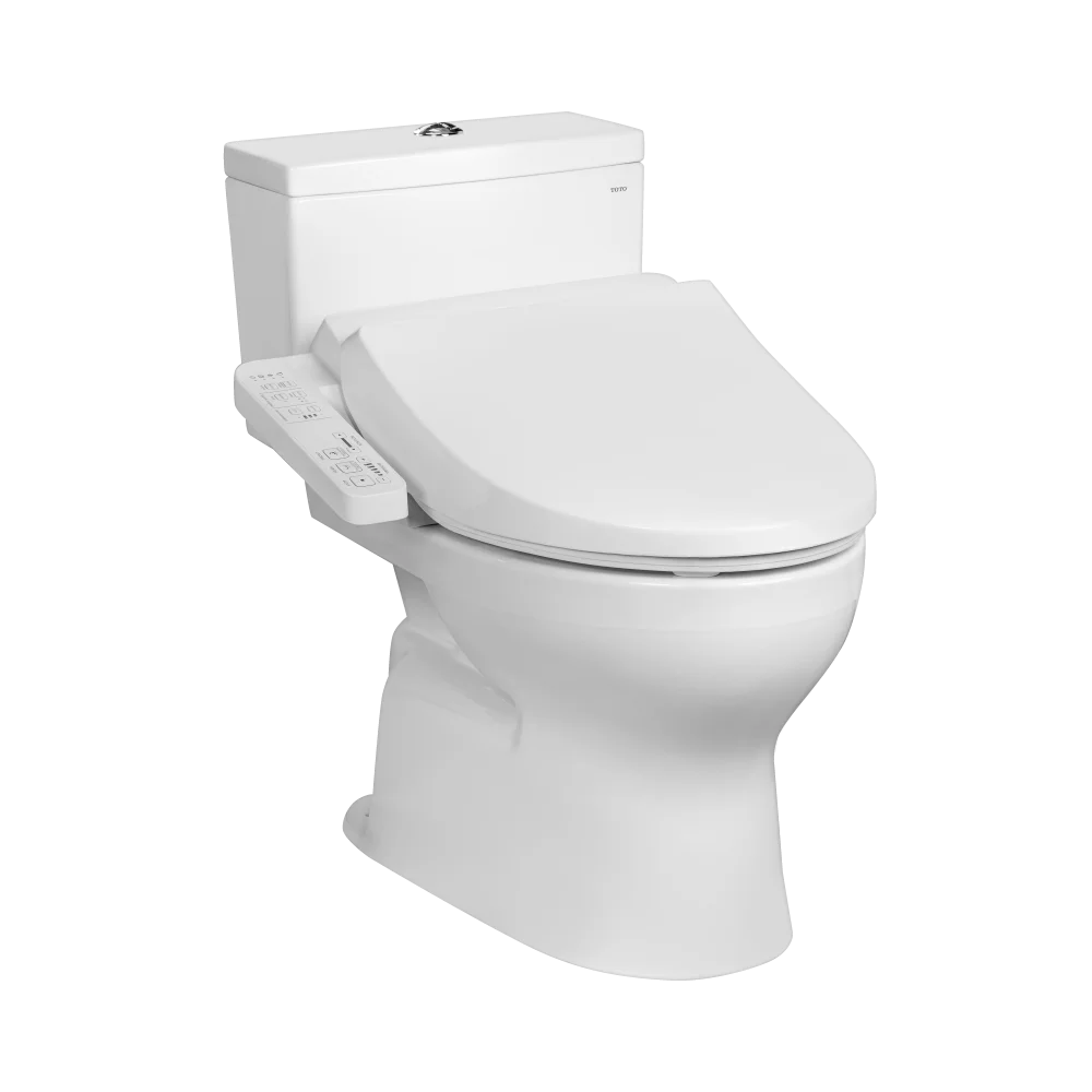 Bàn cầu 2 khối kèm nắp rửa điện tử WASHLET dòng C2 cơ bản TCF23710AAA