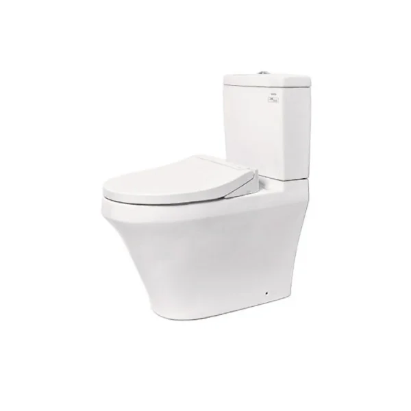 Bàn cầu 2 khối, nắp đóng êm kèm vòi rửa nước lạnh TCW07S