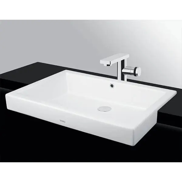 Chậu rửa mặt cao cấp lavabo bán âm bàn LW646JWFW