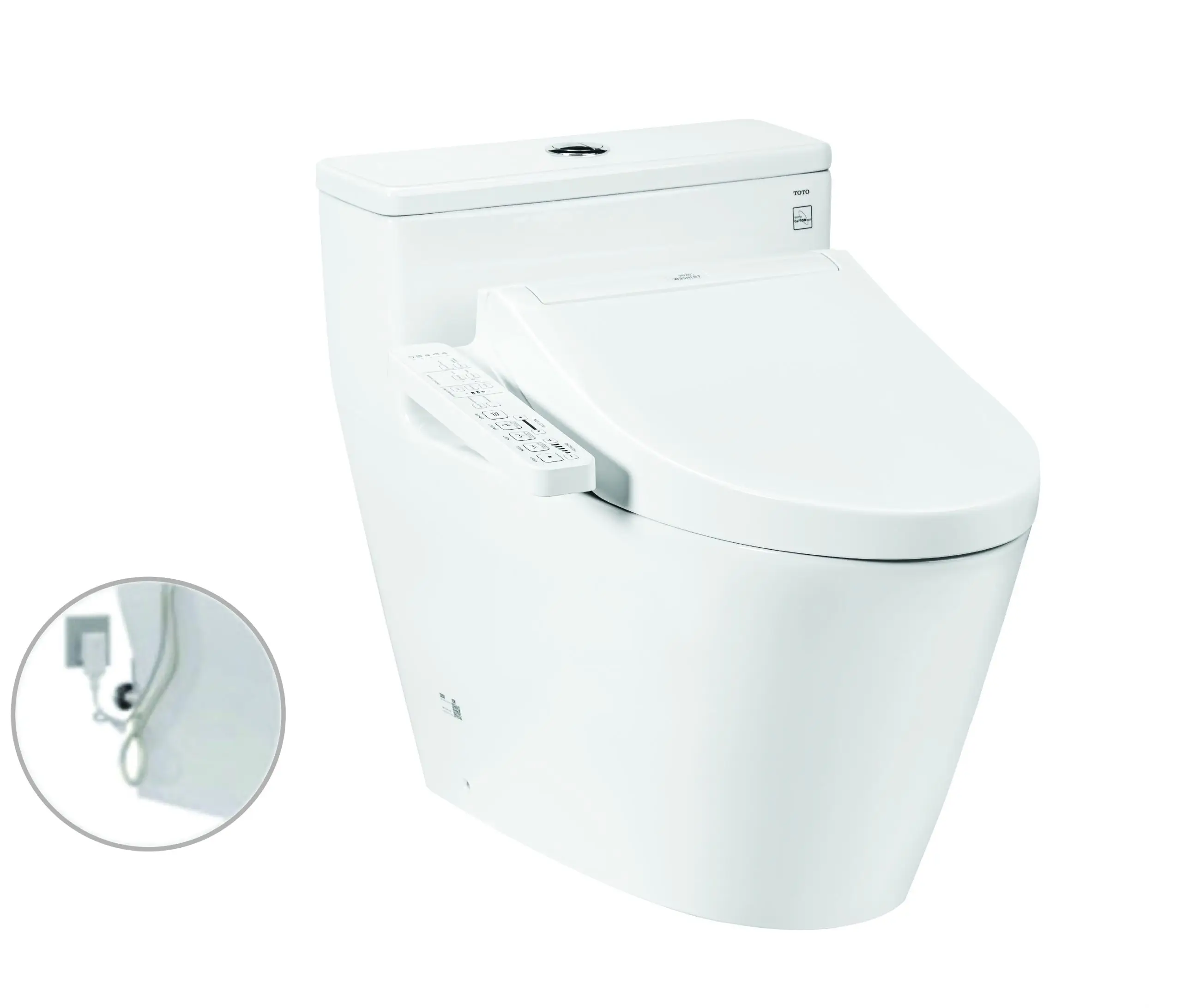 Bàn cầu 1 khối kèm nắp rửa điện tử WASHLET dòng C2 TCF23410AAA