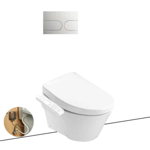 Bàn cầu treo tường kèm nắp rửa điện tử WASHLET dòng S2 – TCF33461GAA