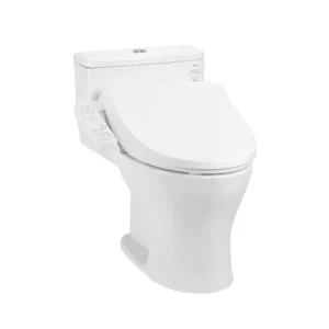 Bàn cầu 1 khối MS855DW18XW kèm nắp rửa điện tử WASHLET dòng C2 cơ bản TCF23710AAA