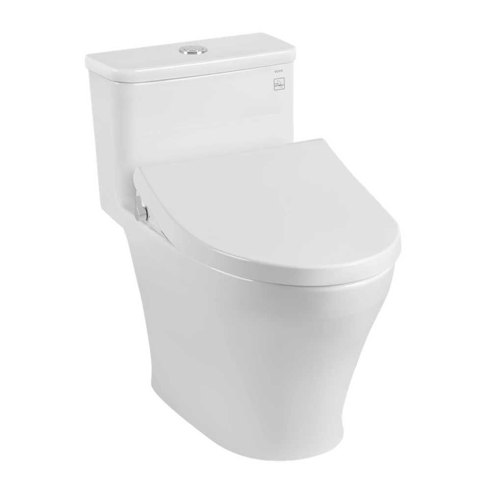 Bàn cầu 1 khối MS857DE4#XW kèm nắp rửa cơ ECOWASHER