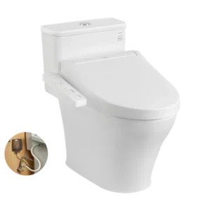 Bàn cầu một khối kèm nắp rửa điện tử WASHLET dòng C2 – TCF23410AAA